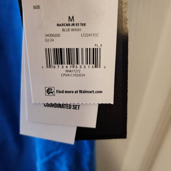 NASCAR Racing Team High Speed Racing Tee M Blue Wash - Picture 3 of 9
